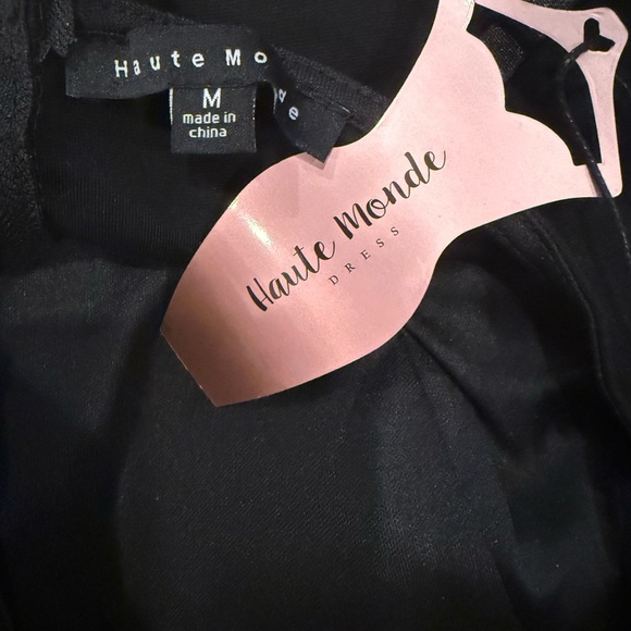 HAUTE MAUDE NWT Elegant Black Lace Dress - Picture 2 of 3